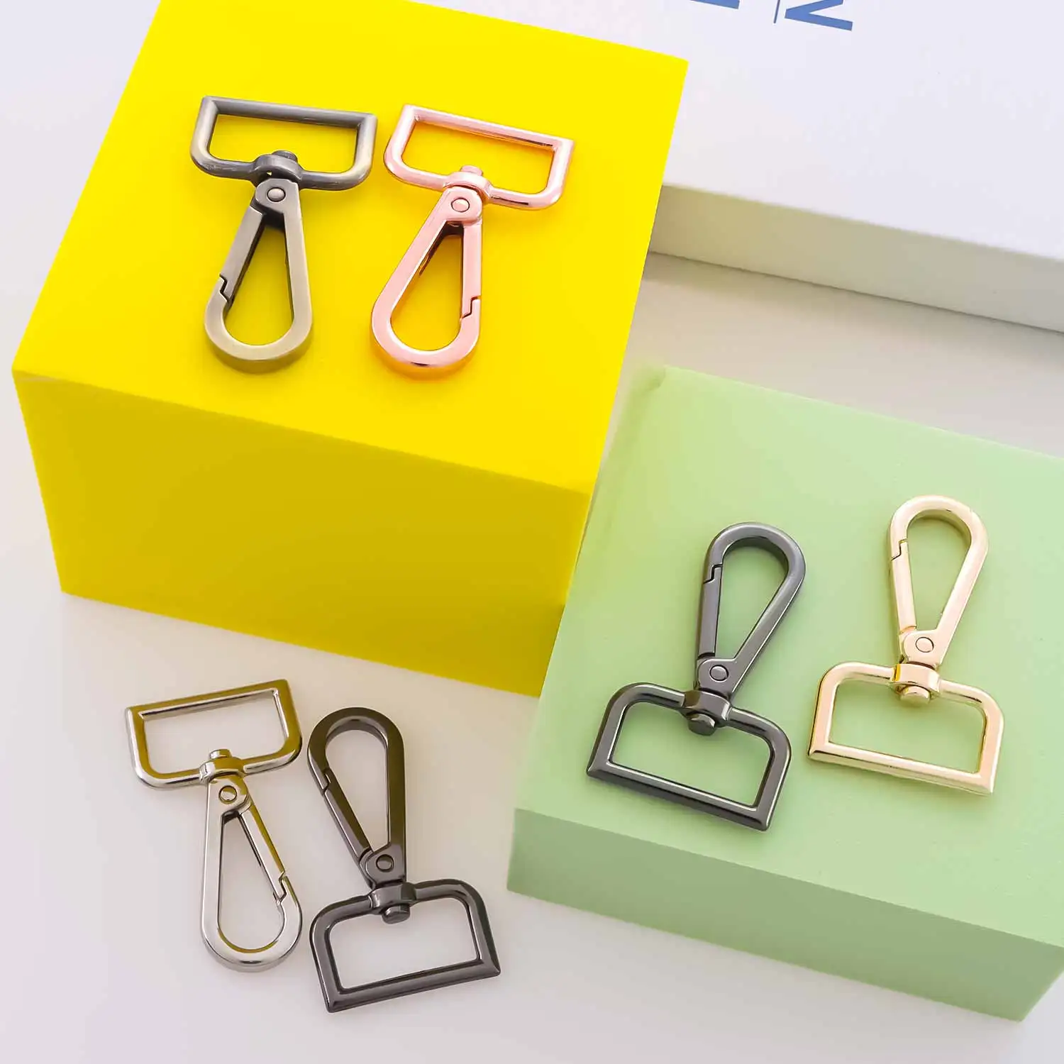 5pcs Metal Swivel Clasp Lobster Dog Collar Snap Hooks Bag Strap Buckles Key Belt Clip Buckle DIY Accessories