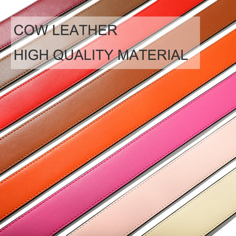 Cow Leather Bag Straps Women Handbag Handle Wide Belt Shoulder Crossbody Bag Strap Genuine Leather Strap Bag Part Belt For Bags