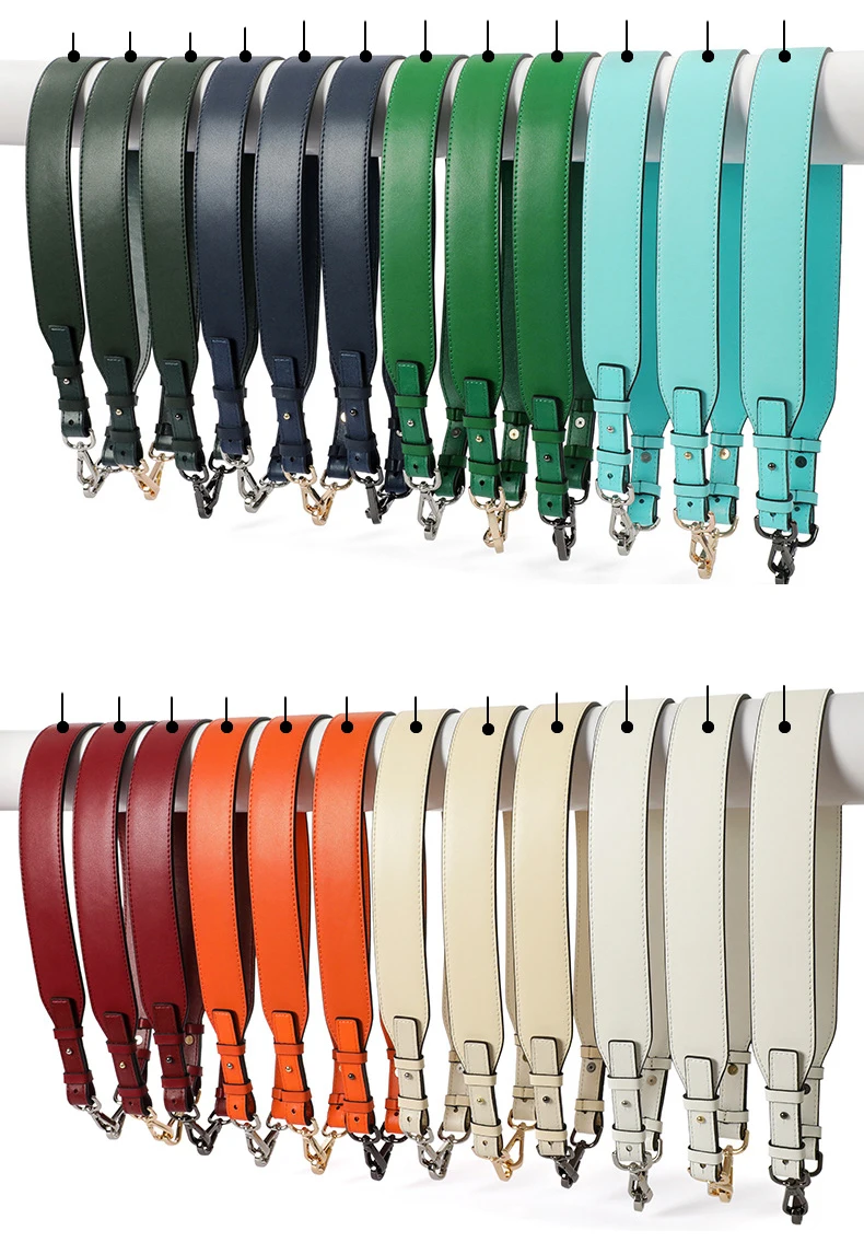 Cow Leather Bag Straps Women Handbag Handle Wide Belt Shoulder Crossbody Bag Strap Genuine Leather Strap Bag Part Belt For Bags
