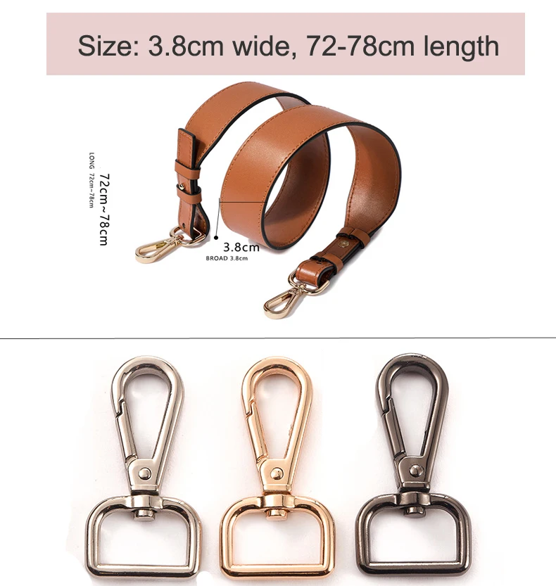 Cow Leather Bag Straps Women Handbag Handle Wide Belt Shoulder Crossbody Bag Strap Genuine Leather Strap Bag Part Belt For Bags