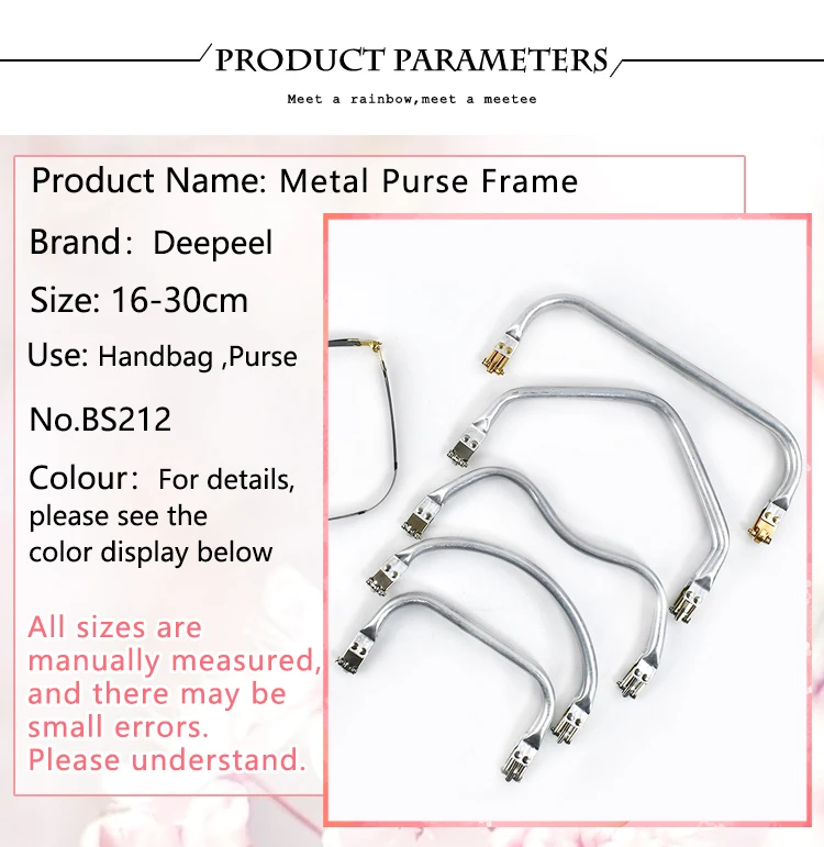 5/10Pcs Metal Purse Frame Aluminium Tube Bag Handle Clutch Kiss Lock Clasp Wallet Replacement Bracket DIY Hardware Accessories