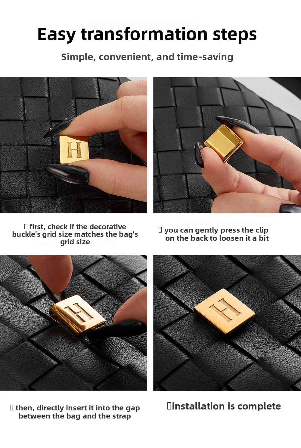 Letter Decoration Buckle For Handmade Fashion Durable High-end Gift Diy Metal Decorative Bag Modification Bag Accessories