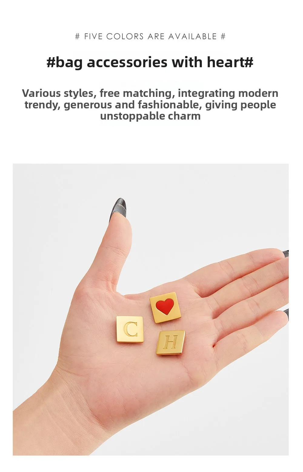 Letter Decoration Buckle For Handmade Fashion Durable High-end Gift Diy Metal Decorative Bag Modification Bag Accessories