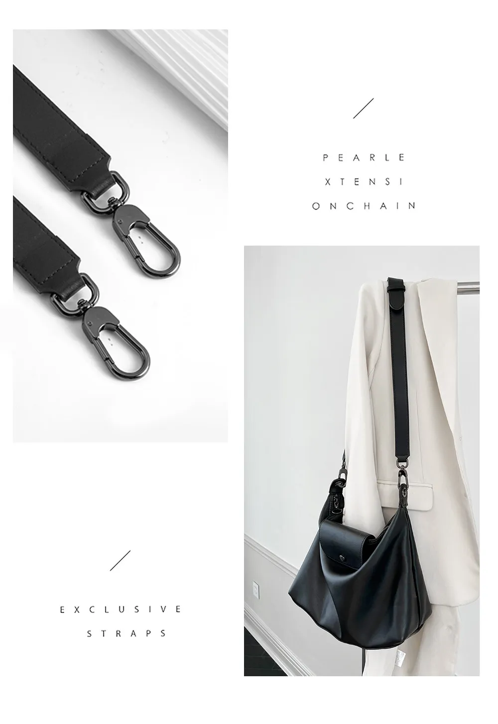 Bag Extension Leather Shoulder Strap For Hobo Fashion Durable Crossbody Shoulder Strap Modification Bag Accessories