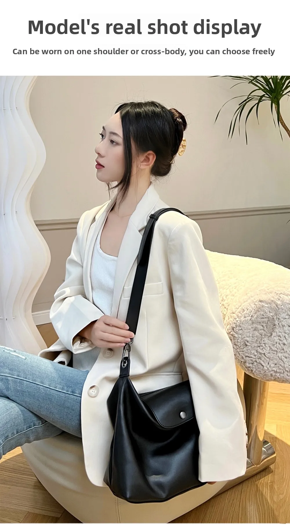 Bag Extension Leather Shoulder Strap For Hobo Fashion Durable Crossbody Shoulder Strap Modification Bag Accessories