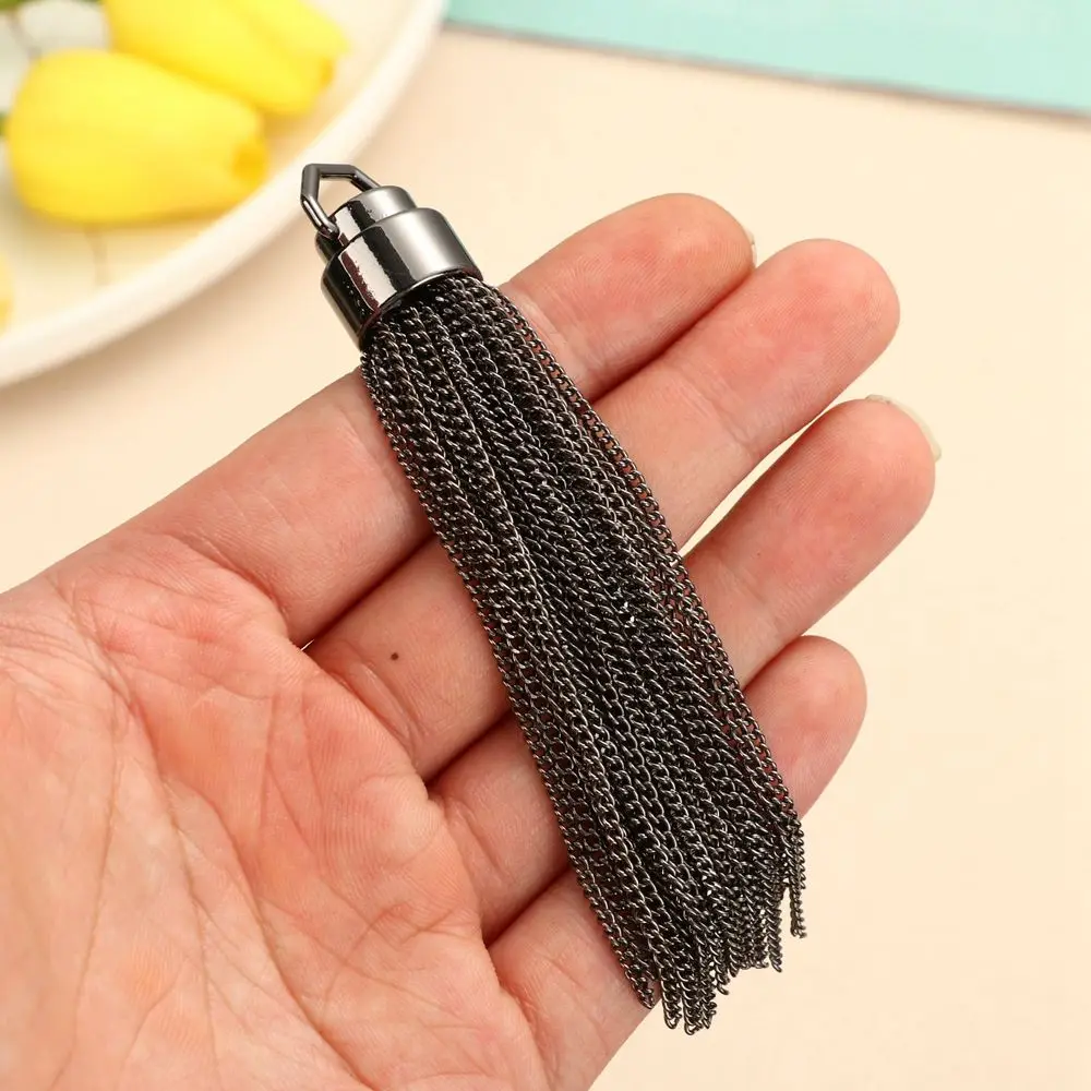 3 Colors DIY Fashion Metal Decoration Buckle Tassel Pendant Keychain for Handbag Shoulder Bag Purse Hardware Accessories