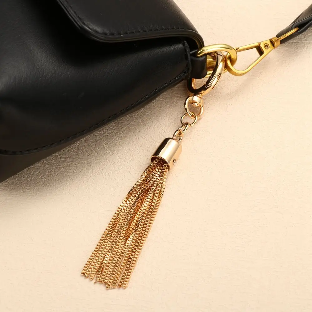 3 Colors DIY Fashion Metal Decoration Buckle Tassel Pendant Keychain for Handbag Shoulder Bag Purse Hardware Accessories