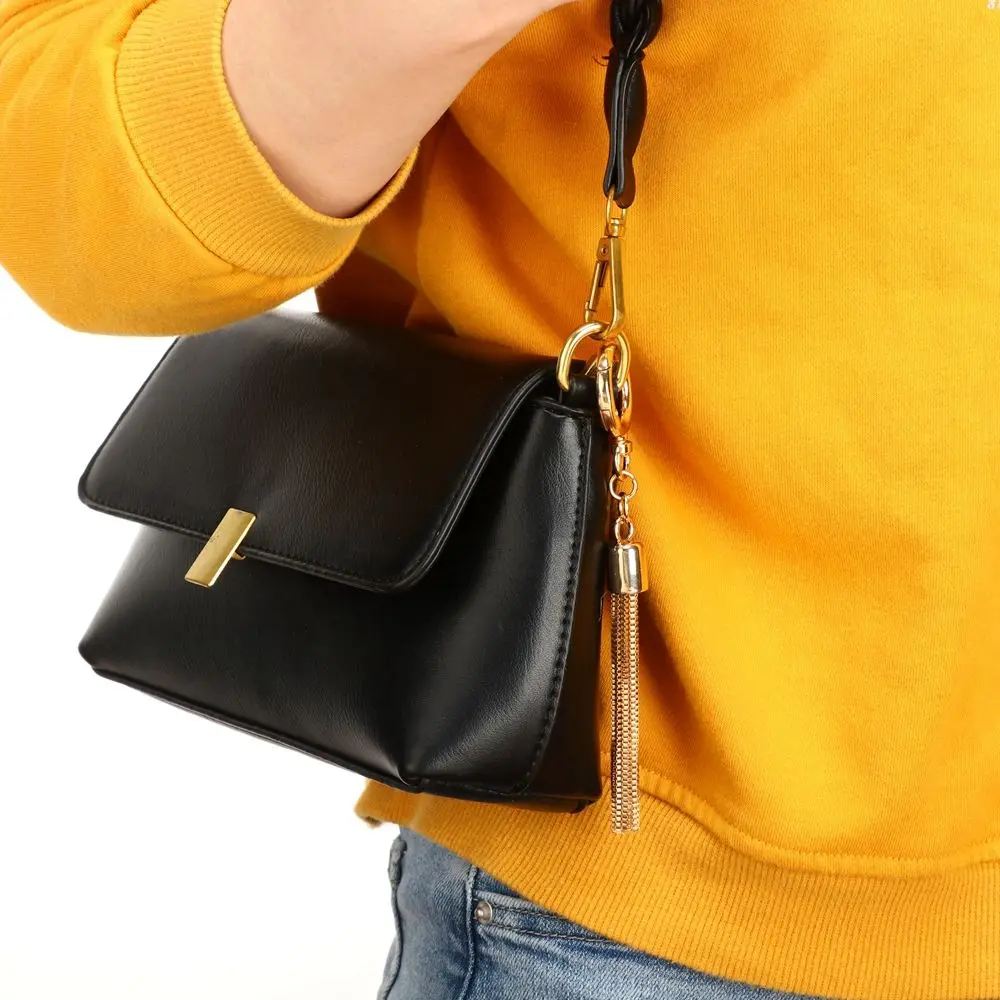 3 Colors DIY Fashion Metal Decoration Buckle Tassel Pendant Keychain for Handbag Shoulder Bag Purse Hardware Accessories
