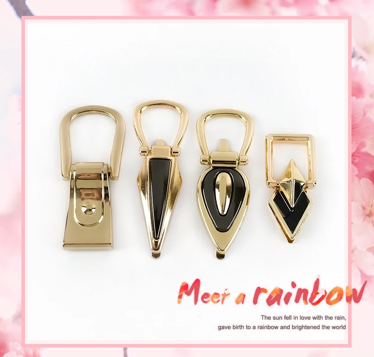 4Pc Fashion Metal Bag Side Clip Ring Buckle Chain Handle Screw Clasp Hang Hooks DIY Luggage Hardware Sewing Decoration Accessory
