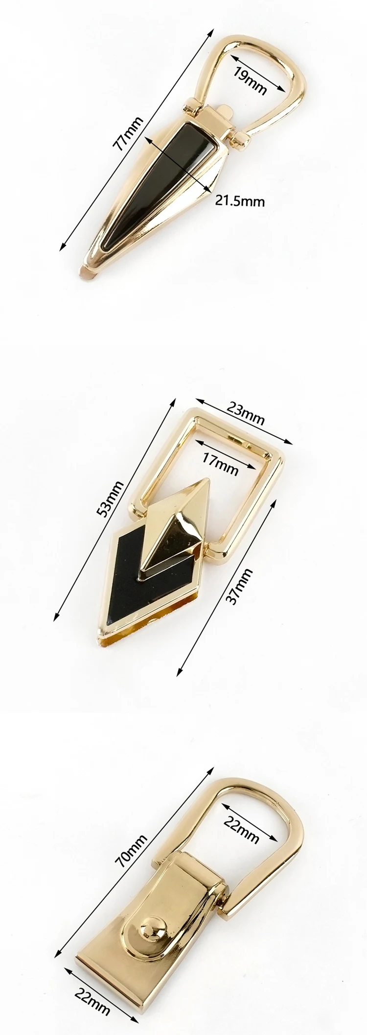 4Pc Fashion Metal Bag Side Clip Ring Buckle Chain Handle Screw Clasp Hang Hooks DIY Luggage Hardware Sewing Decoration Accessory