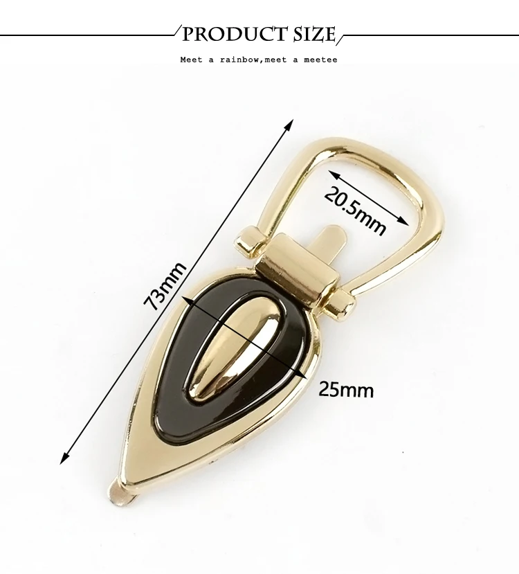 4Pc Fashion Metal Bag Side Clip Ring Buckle Chain Handle Screw Clasp Hang Hooks DIY Luggage Hardware Sewing Decoration Accessory