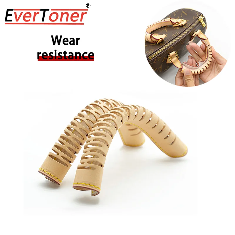 EverToner With plant-tanned Leather Handle Protector Strap Cover for Round Handles for Speedy20 25 30 Bag Accessories