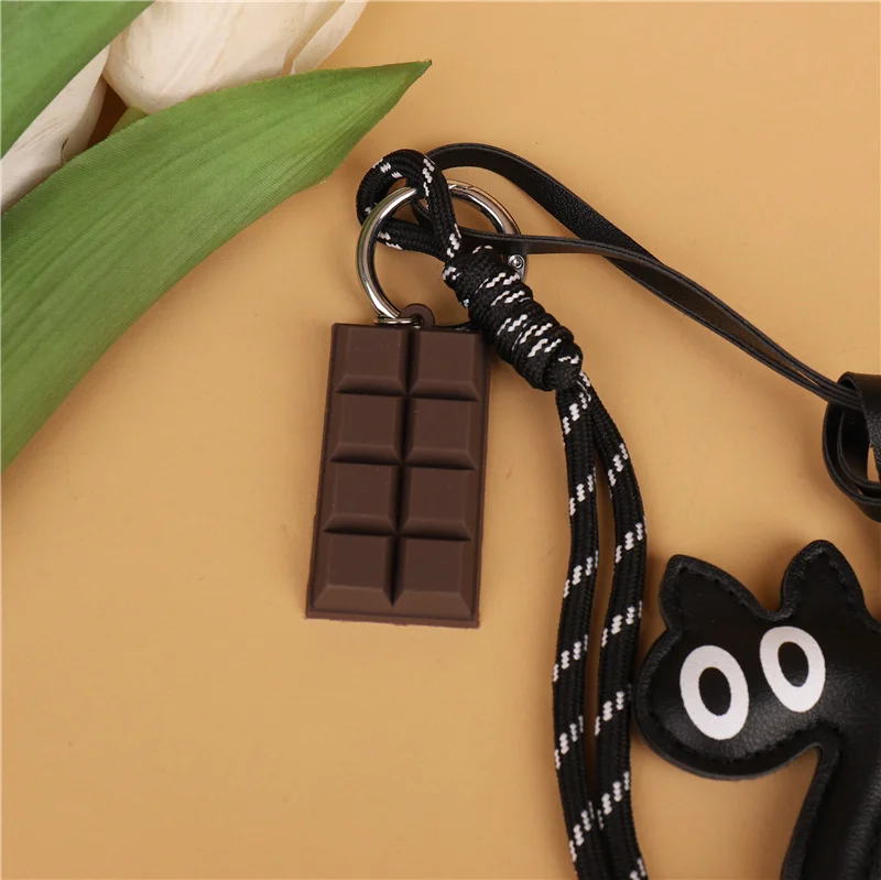 1PC Mens And Womens Pendants Vintage Brown Autumn And Winter Leather Sausage Dog For Mobile Phone Bags Keychain