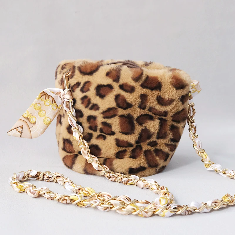 New Fashion Spring Woman Handbag Accessory Chains Detachable Long Crossbody Print Cute Silk Strap Women DIY Chain Bag Handles