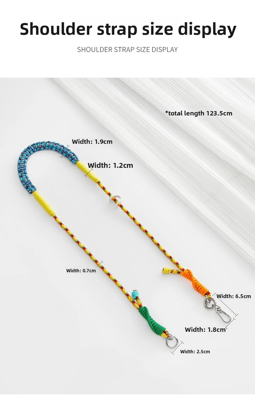 Woven Shoulder Strap For Toiletry Bag Color Crossbody Strap Fashion Durable Gift Bag Strap Bag Accessories