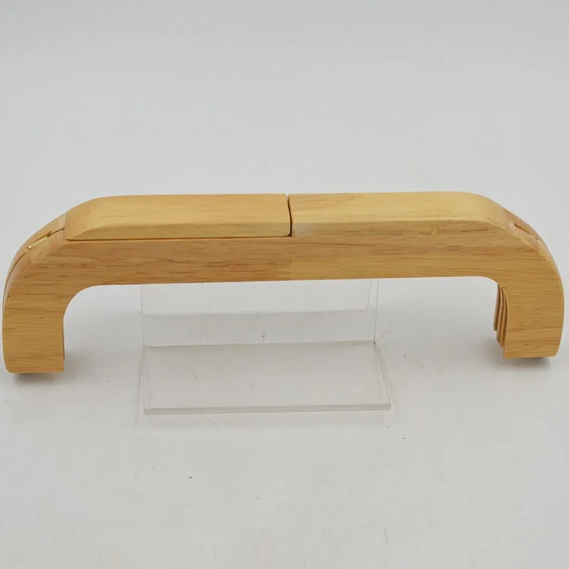 25cm Nature Solid Wood Material Fashion Wooden Bag Clasp Genuine Wood Purse Frame Hook Crossbody Bag Switch Four Colors