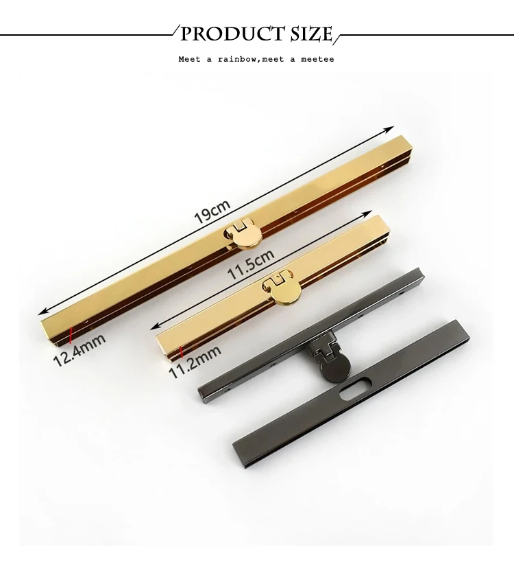 1Pc 10/11.5/12.5/14/19cm Metal Wallet Frame Locks Coins Buckles Purse Kiss Lock Clasp DIY Bag Parts Hardware Decor Accessories
