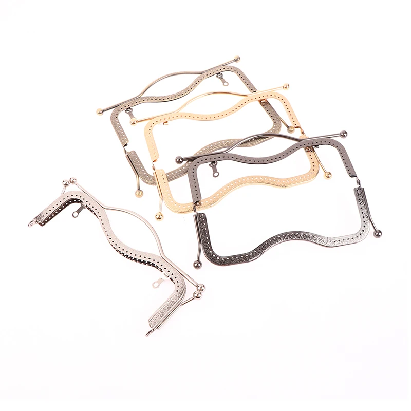 1Pc Fashion Women Bags Handle Metal DIY Coin Purse Bag Handle Handbag Clasp Lock Arch Frame Bags Accessories