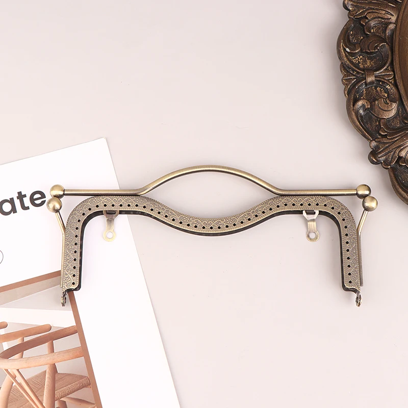 1Pc Fashion Women Bags Handle Metal DIY Coin Purse Bag Handle Handbag Clasp Lock Arch Frame Bags Accessories