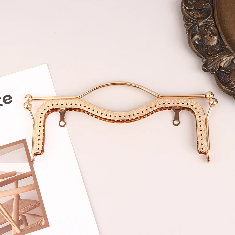 1Pc Fashion Women Bags Handle Metal DIY Coin Purse Bag Handle Handbag Clasp Lock Arch Frame Bags Accessories