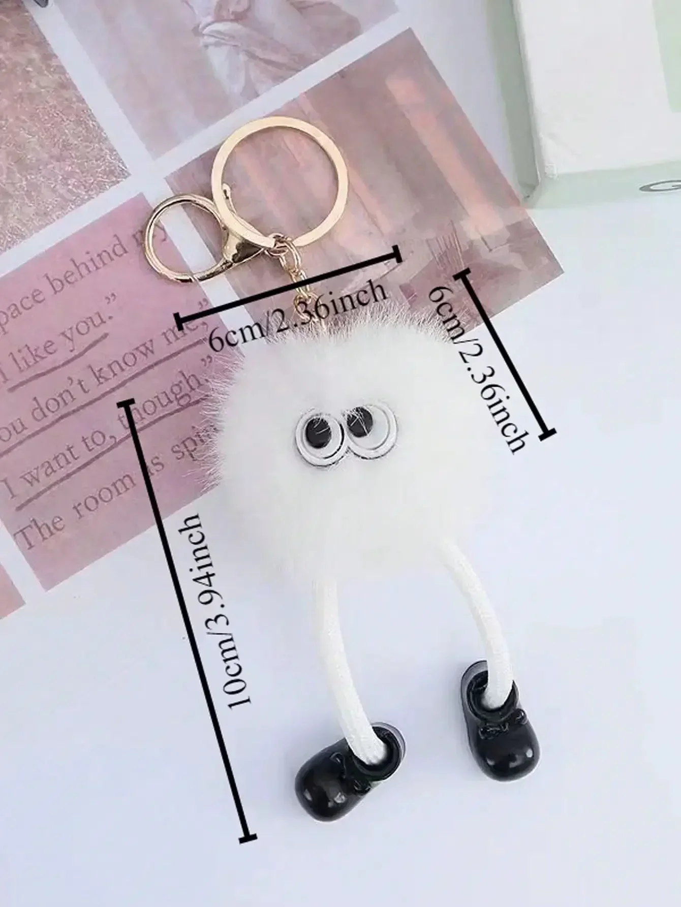 Cute Plush Keychain for Women Bags Backpacks Fluffy Kawaii Bag Charm Pendant Y2K Coquette Gift for Women Girls  Bag Accessories