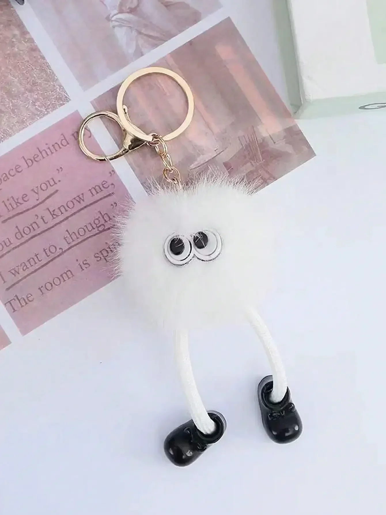 Cute Plush Keychain for Women Bags Backpacks Fluffy Kawaii Bag Charm Pendant Y2K Coquette Gift for Women Girls  Bag Accessories