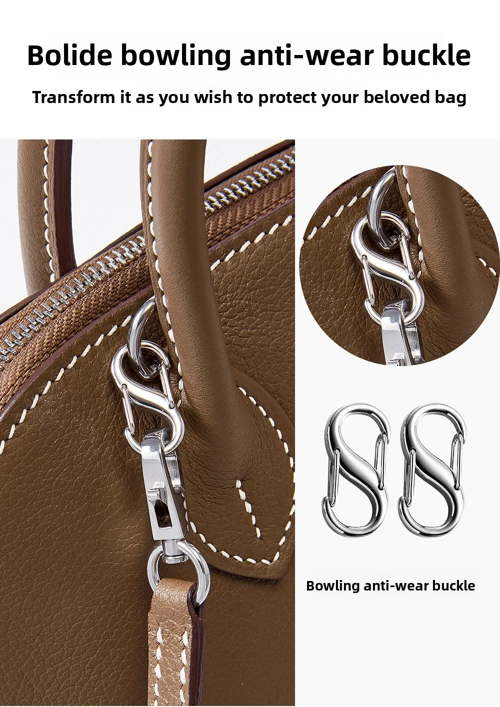 Anti‑wear Extension Clasp Extension Chain Accessories For Bolide Mini Bag Prevent Strap Wear Handbag Fitting Bag Accessories