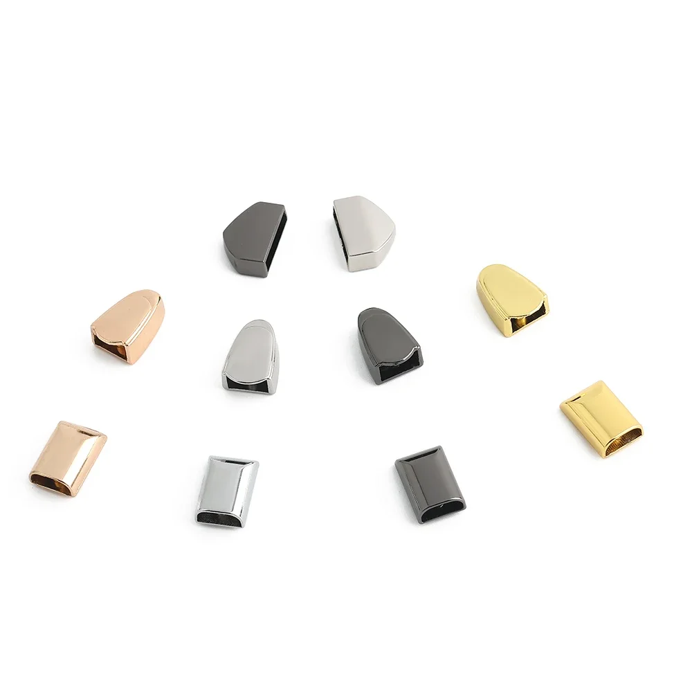 20/50/100PCS Metal Tail Clip Stopper For DIY Garment Bag Zipper Straps Decoration Buckles End Clips Clasp Cord Lock Accessories