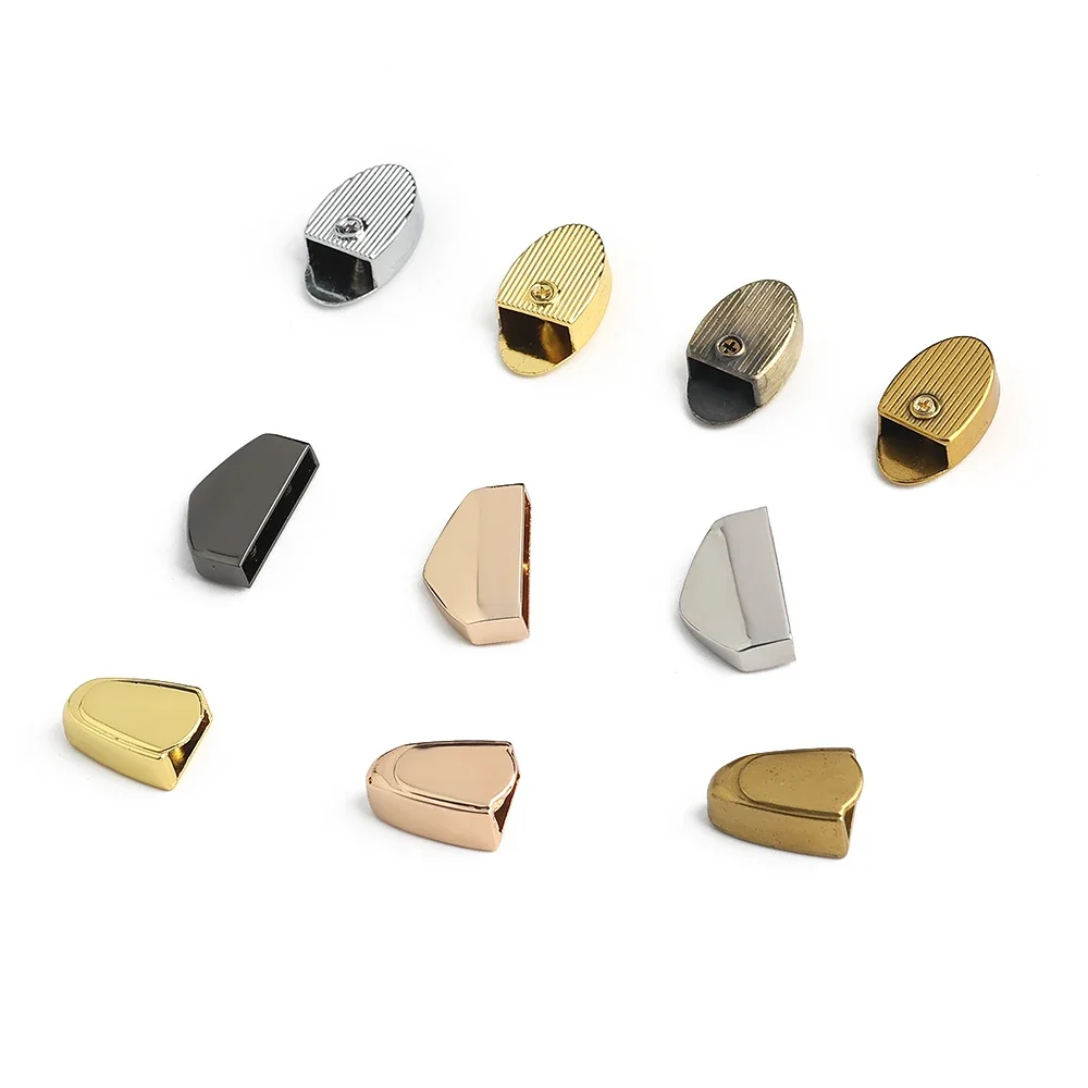 20/50/100PCS Metal Tail Clip Stopper For DIY Garment Bag Zipper Straps Decoration Buckles End Clips Clasp Cord Lock Accessories