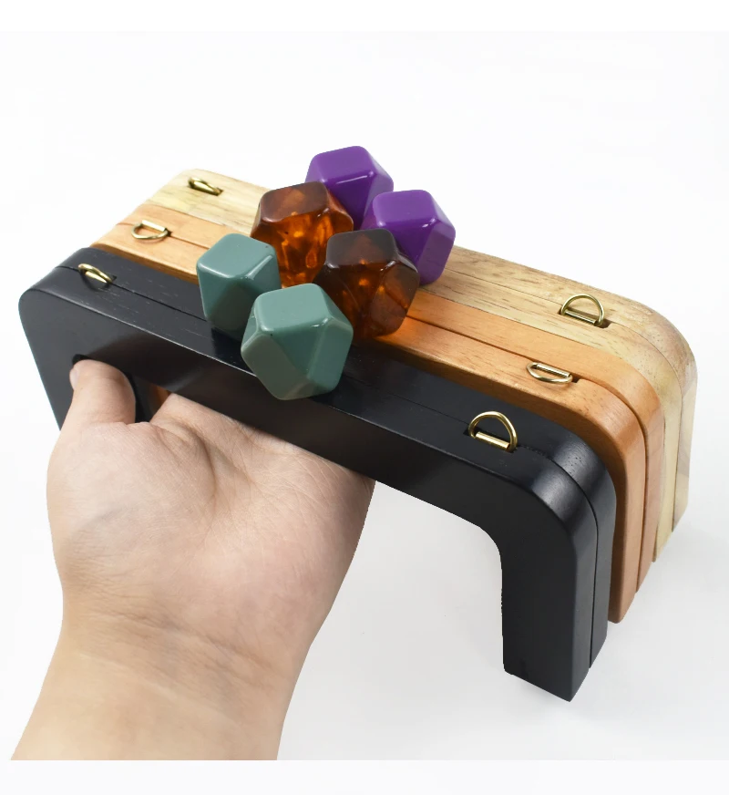 1Pc 20cm Pure Wood Purse Frame Kiss Clasp Bag Handle for DIY Handbag Wallet Lock Clutch Making Sewing Handmade Bags Accessories