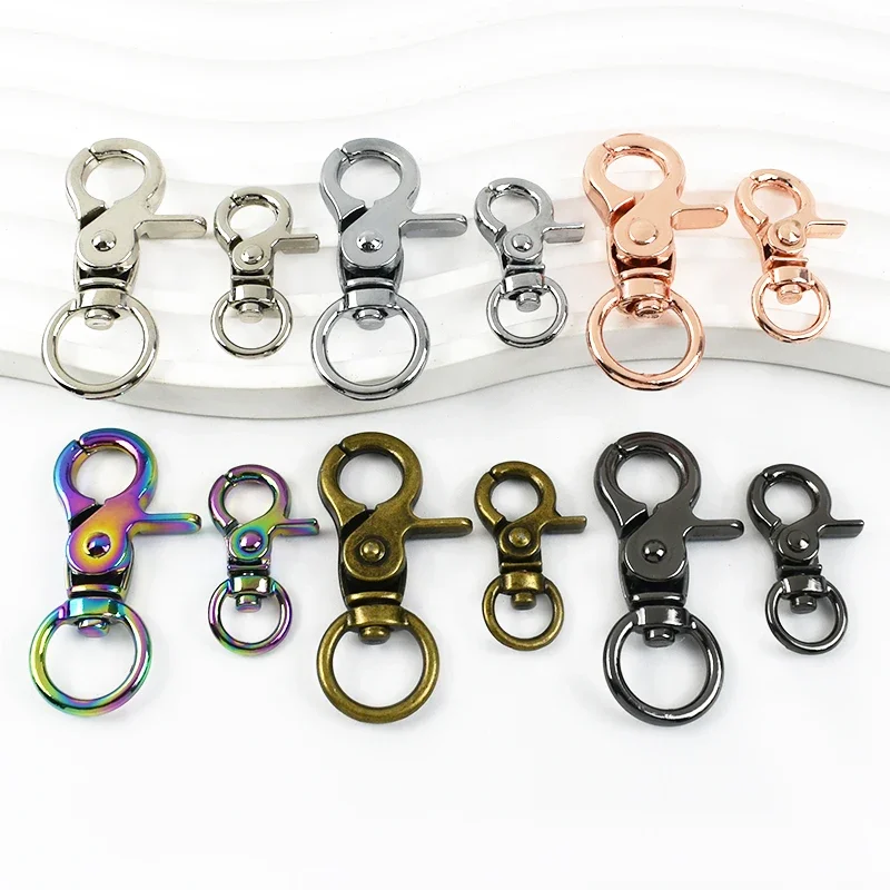 10/20/30Pcs Bag Swivel Lobster Clasp 10/13mm Metal Buckles Handbag Chain Dog Collar Strap Trigger Snap Hook Hardware Accessories