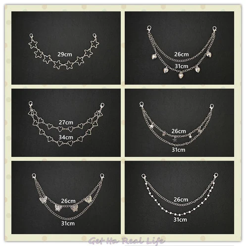 Italife Silver Chain Ita Bag Accessories Pearl Double Layer Metal Chain Itabag Decoration Women Butterfly Heart Star chains H326