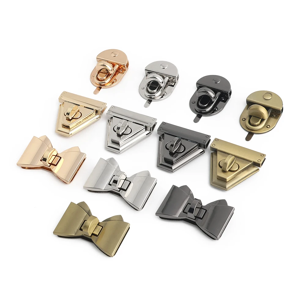 5/10/20PCS Metal Bag Twist Decoration Lock Clasps Handbag Turn Locks Snap Buckles For DIY Bags Purse Replacement Accessories