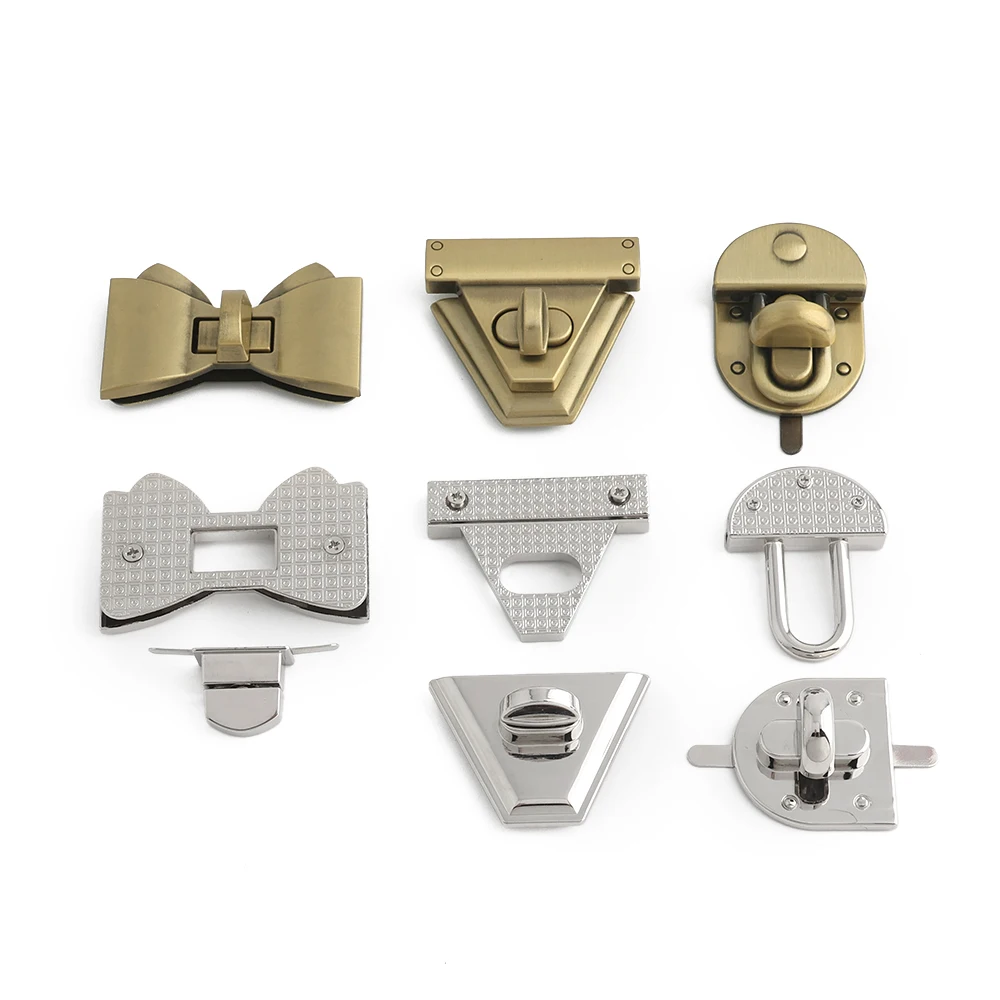 5/10/20PCS Metal Bag Twist Decoration Lock Clasps Handbag Turn Locks Snap Buckles For DIY Bags Purse Replacement Accessories