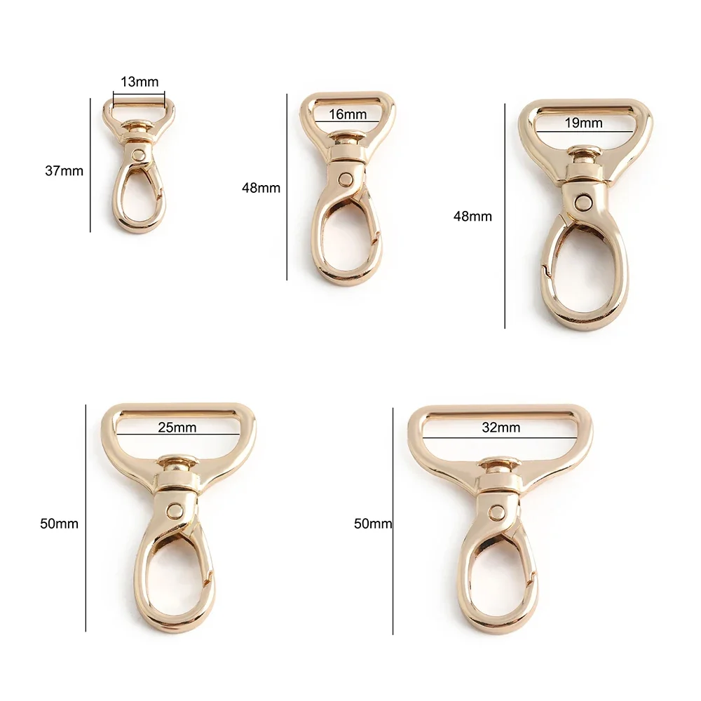20/50/100PCS 13-32mm Metal Bag Strap Buckle Keychain Swivel Lobster Buckles Pet Collar Carabiner Snap Hook Clasp DIY Accessories