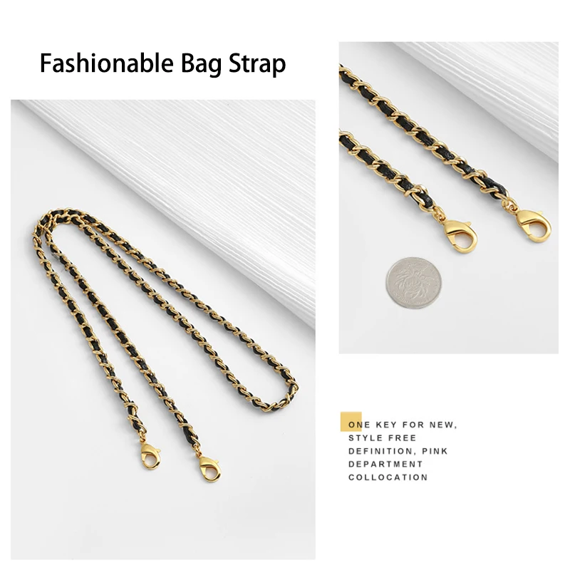 EverToner Fashion replacement bag chain and transparent card bag inner liner suitable for small C-anel card bag