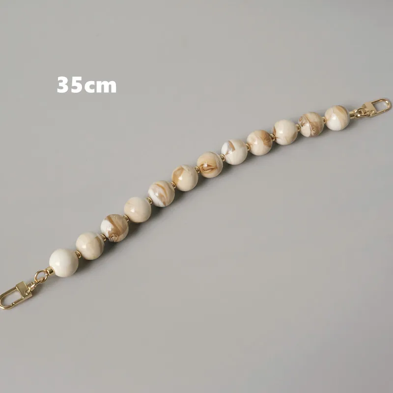 New Woman Bag Accessory Black Beige Red Acrylic Resin Beads Parts Handcrafted Wristband Women Replacement Bag Handle Chain