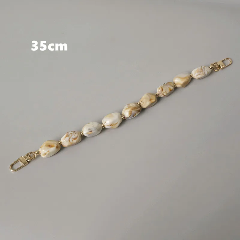New Woman Bag Accessory Black Beige Red Acrylic Resin Beads Parts Handcrafted Wristband Women Replacement Bag Handle Chain