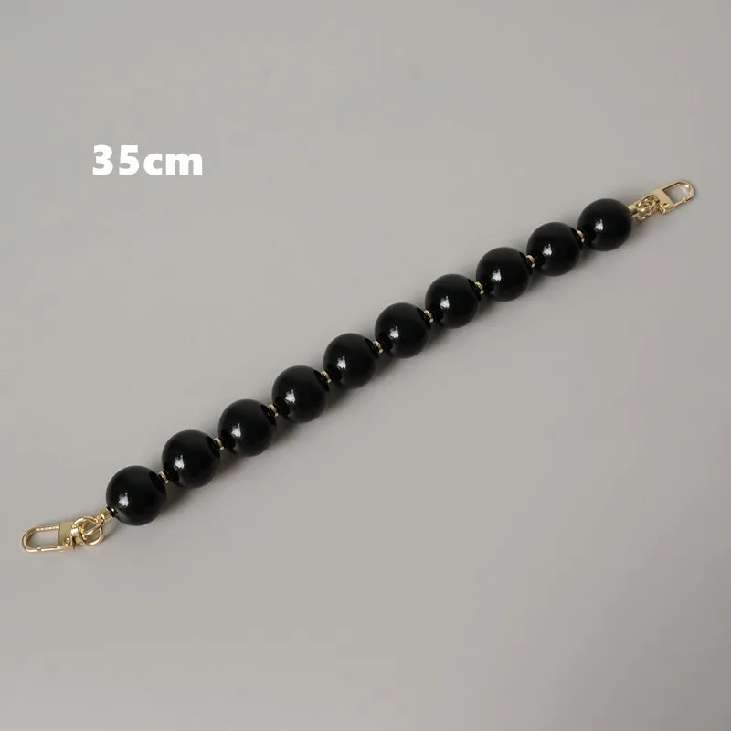 New Woman Bag Accessory Black Beige Red Acrylic Resin Beads Parts Handcrafted Wristband Women Replacement Bag Handle Chain