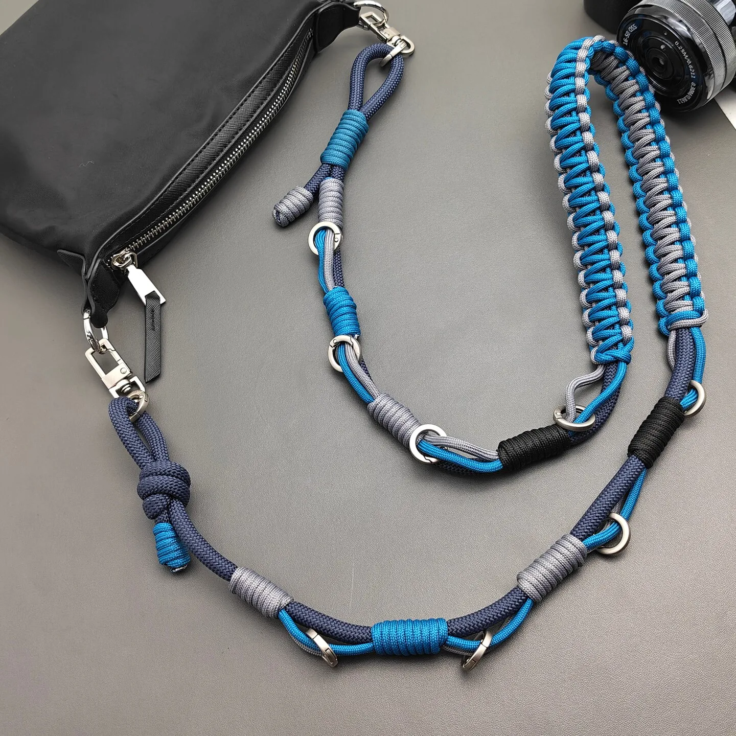 Hand-braided Adjustable Repalcement Bag Strap Multi-purpose Anti-lost Camera Phone Lanyard Crossbody Shoulder Strap Accessories