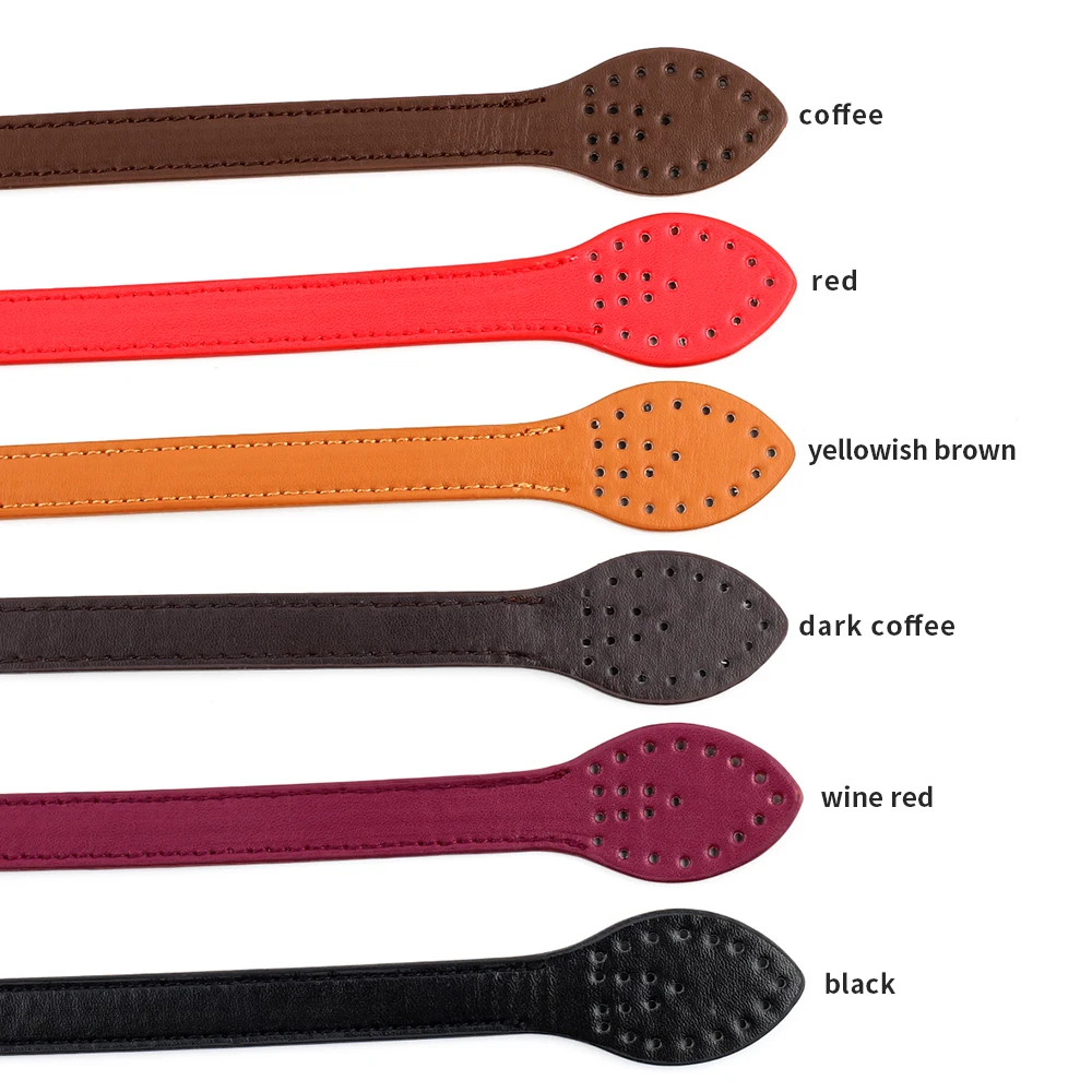 2pcs Leather Handles Durable Shoulder Bags Detachable Belt Women Leaf Handle Straps DIY Handmade Replacement Handbag Strap 60cm