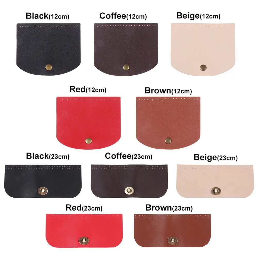 12x10.2cm Bag Flap Cover Women's Crochet Bag Accessories DIY PU Leather Flap Material Crochet Handbag Bag Parts for Knitted Bag