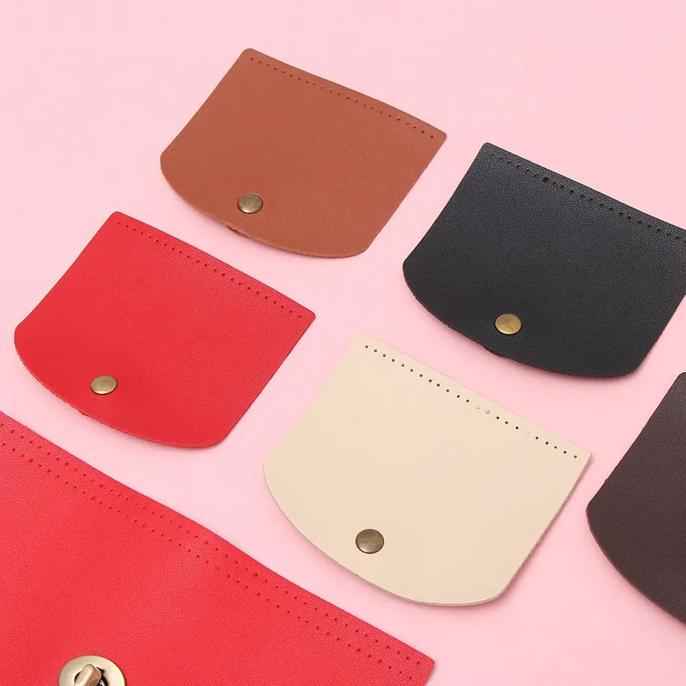 12x10.2cm Bag Flap Cover Women's Crochet Bag Accessories DIY PU Leather Flap Material Crochet Handbag Bag Parts for Knitted Bag