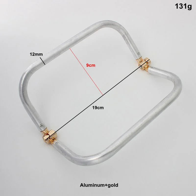 Big Size Bag Purse Frame Aluminium Tube DIY Bag Metal Hardware Handmade Materials Women Cloud Clutch Bag Accessories