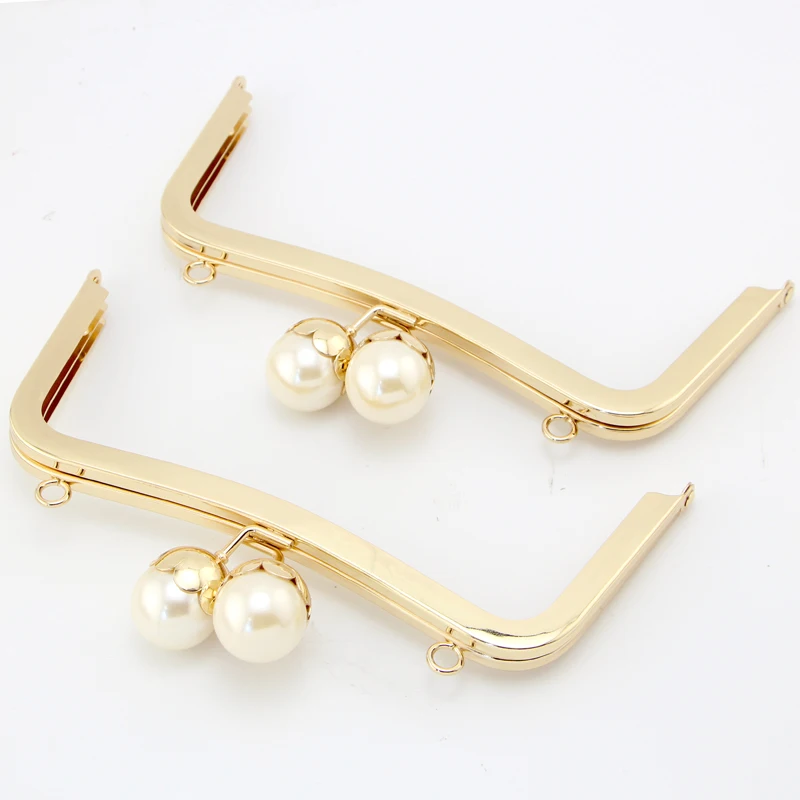 K688 Lovely Lotus Flower head Kiss Clasp 20CM Gold DIY Handmade Coin Purse Screw Square Metal Purse Frame