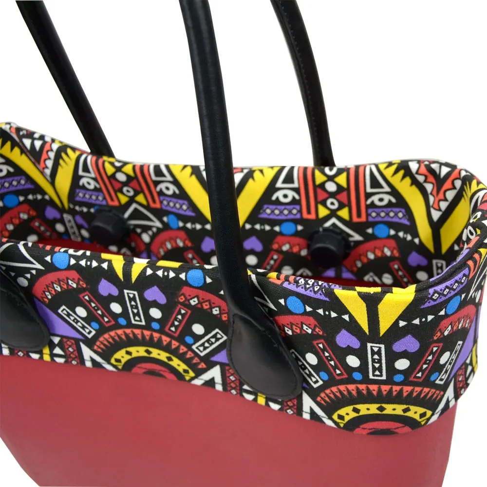 TANQU New Colorful Classic Floral Fabric Trim Cotton Fabric Decoration for Classic Big Obag Handbag O Bag Standard Body