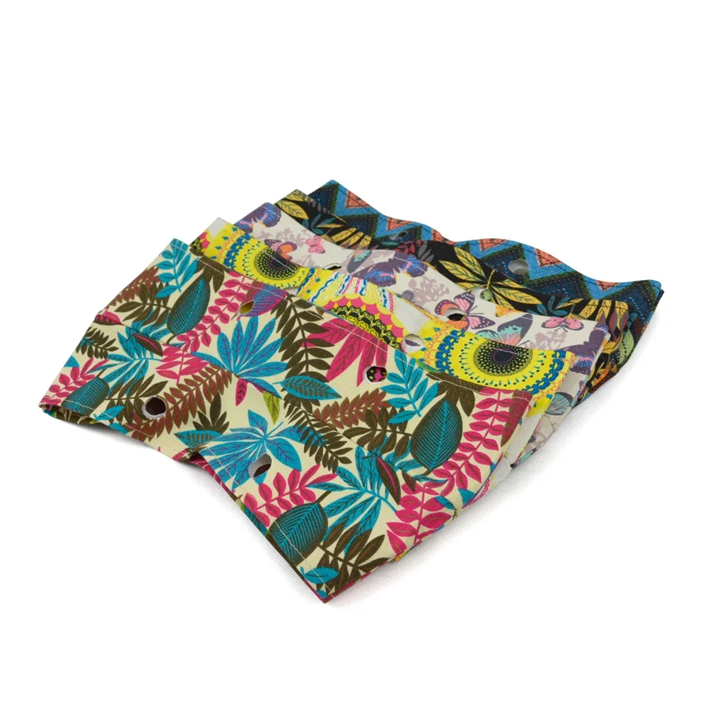 TANQU New Colorful Classic Floral Fabric Trim Cotton Fabric Decoration for Classic Big Obag Handbag O Bag Standard Body