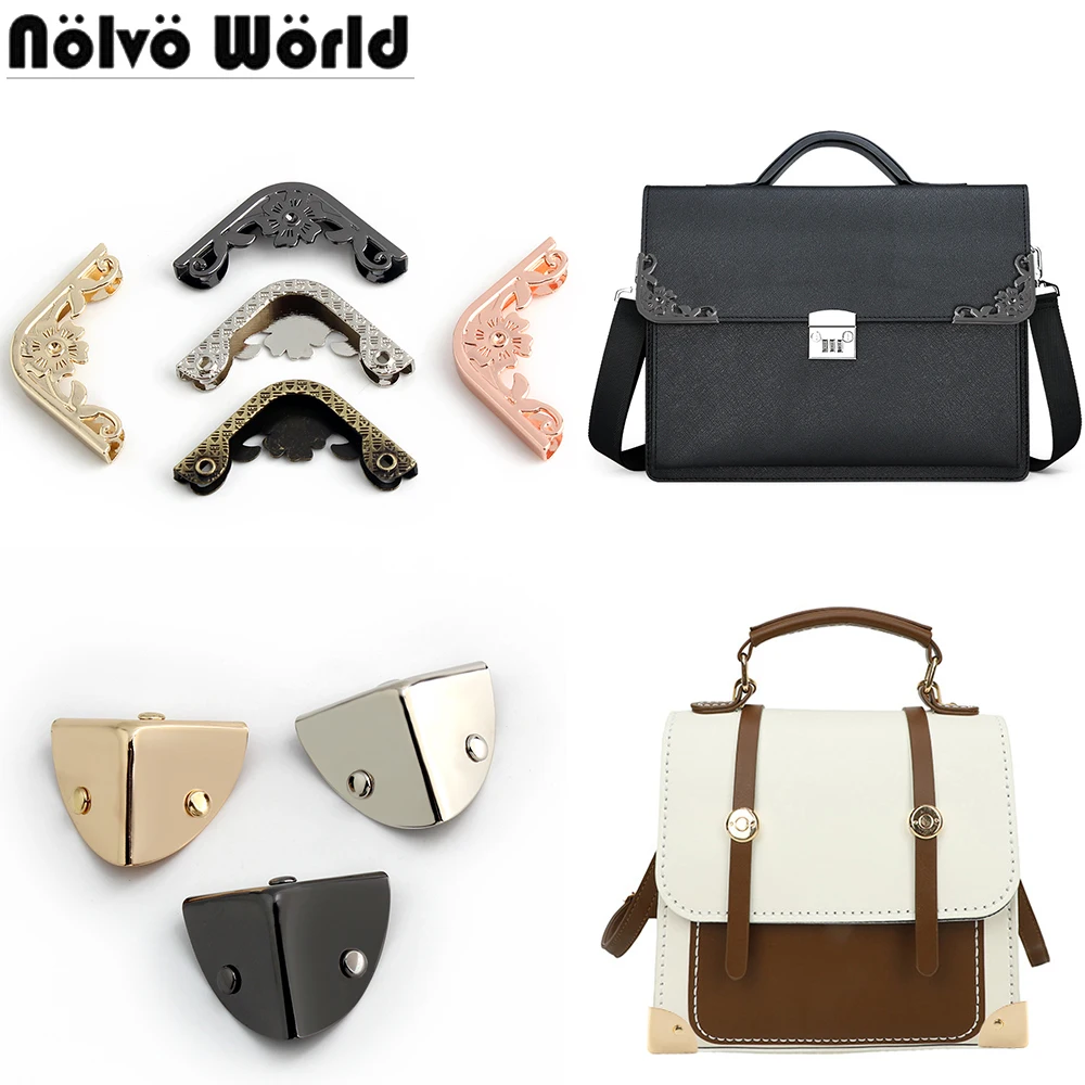 2/6/30PCS 31mm,35mm Handbag Edge Protection Hook Buckles For Bags Side Scrapbooking Cover Corner Album Metal Clasps Accessories