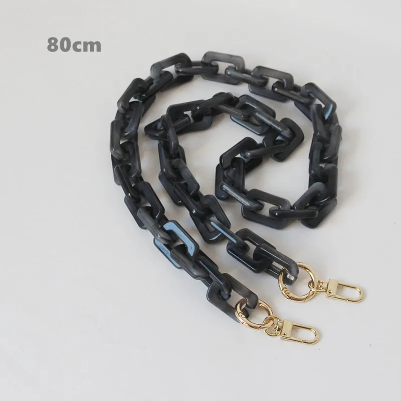 New Fashion Woman Handbag Accessory Chain Brown Beige Acrylic Blue Resin Chain Luxury Strap Women Clutch Shoulder Purse Chain