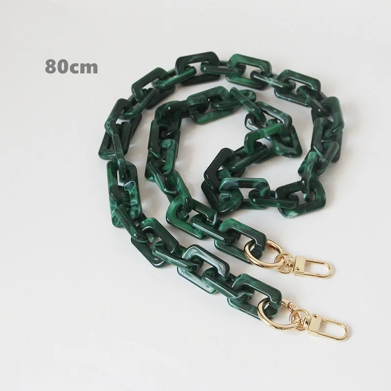 New Fashion Woman Handbag Accessory Chain Brown Beige Acrylic Blue Resin Chain Luxury Strap Women Clutch Shoulder Purse Chain